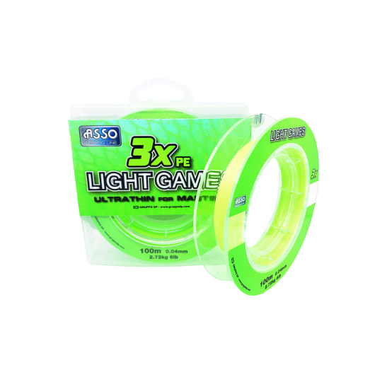 ASSO PE 3X Light Games 100m 0,06mm 3,63kg GREEN