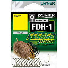 Háček Owner FDH-1.06 FEEDER HOOK s očkem, bal. 16ks, vel. 6