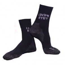 Lovíme Ryby Trek ponožky 42-43 černošedé Lovíme Ryby Trek ponožky 42-43 černošedé